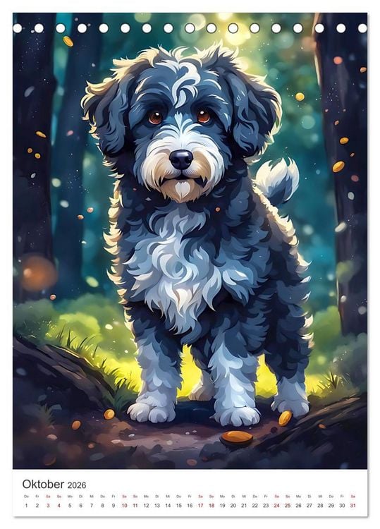 Produktbild: Der Aussiedoodle - Lebensfreude pur (Tischkalender 2026 DIN A5 hoch), CALVENDO Monatskalender