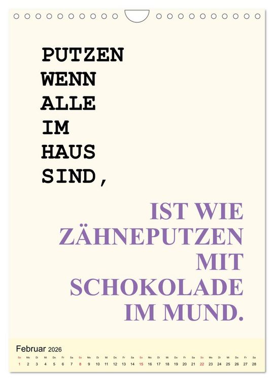 Produktbild: Spr&uuml;che-Kalender. Lustiges f&uuml;r die Familie! (Wandkalender 2026 DIN A4 hoch), CALVENDO Monatskalender