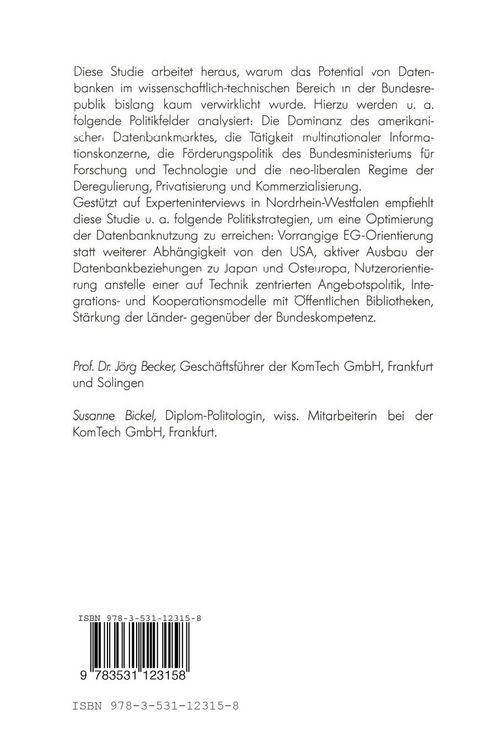 Produktbild: Datenbanken und Macht