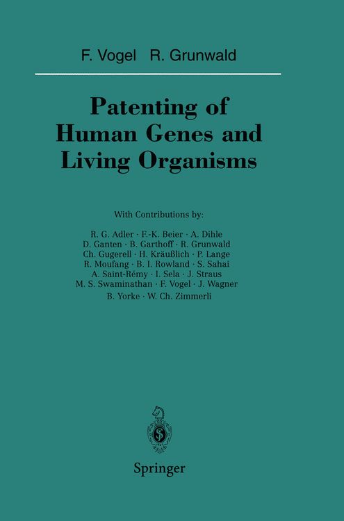 Produktbild: Patenting of Human Genes and Living Organisms
