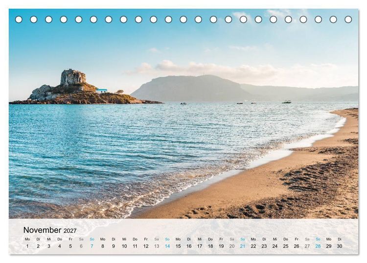 Produktbild: Insel Kos - Badeparadies der S&uuml;d&auml;g&auml;is (Tischkalender 2027 DIN A5 quer), CALVENDO Monatskalender
