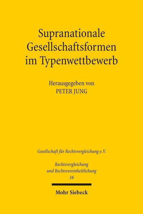 Produktbild: Supranationale Gesellschaftsformen im Typenwettbewerb