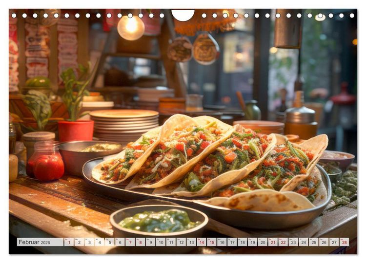 Produktbild: STREET FOOD Genuss International (Wandkalender 2026 DIN A4 quer), CALVENDO Monatskalender