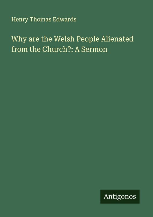 Produktbild: Why are the Welsh People Alienated from the Church?: A Sermon
