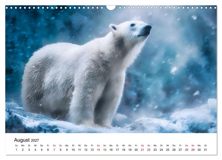 Produktbild: K&ouml;nige des Nordens - Begegnungen mit Eisb&auml;ren (Wandkalender 2027 DIN A3 quer), CALVENDO Monatskalender