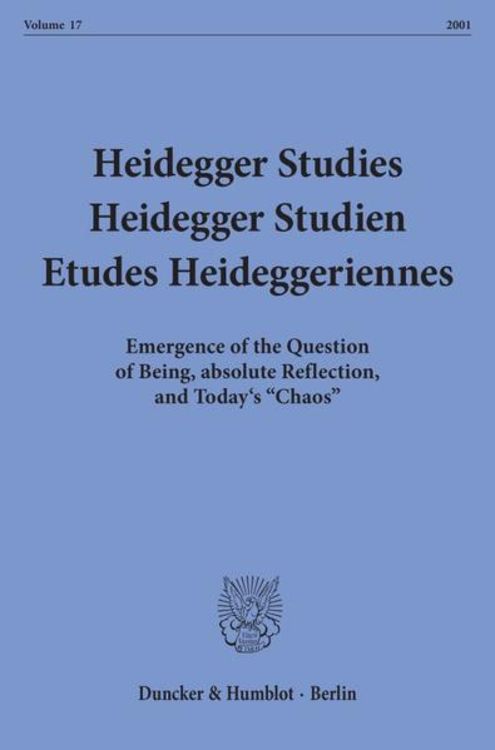 Produktbild: Heidegger Studies - Heidegger Studien - Etudes Heideggeriennes.