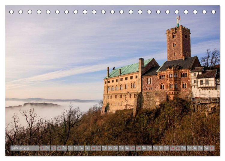 Produktbild: Burgen in Deutschland (Tischkalender 2026 DIN A5 quer), CALVENDO Monatskalender