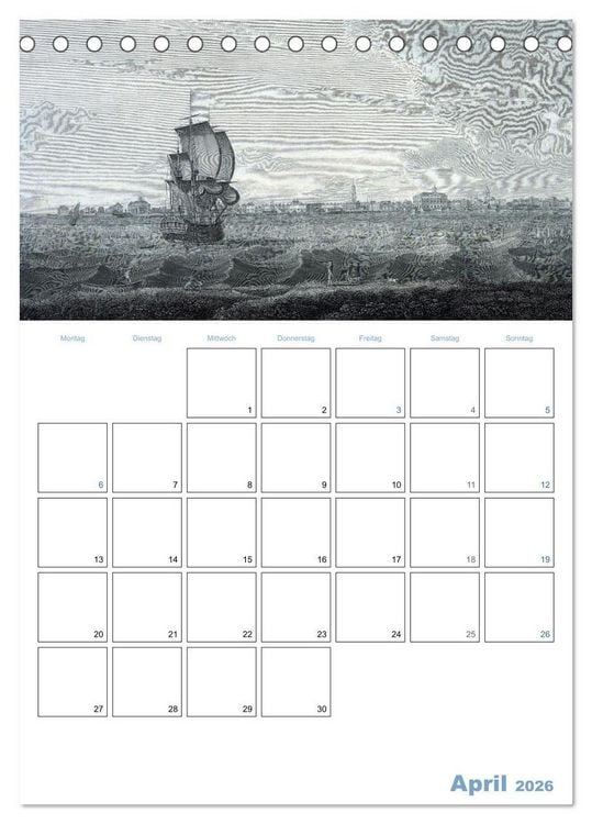 Produktbild: Segelschiffe - mit Planerfunktion (Tischkalender 2026 DIN A5 hoch), CALVENDO Monatskalender