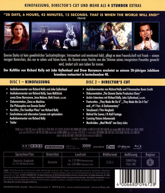 Produktbild: Donnie Darko [2 BRs]