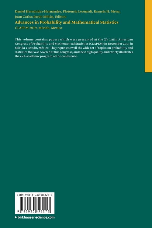 Produktbild: Advances in Probability and Mathematical Statistics