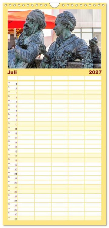 Produktbild: Familienplaner 2027 - Bergisch Gladbach mit 5 Spalten (Wandkalender, 21 x 45 cm) CALVENDO