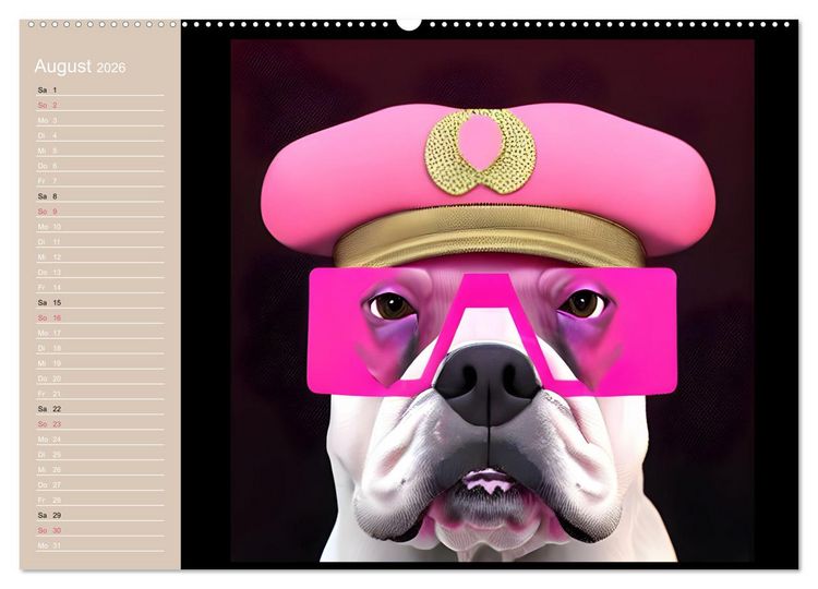 Produktbild: Graphic PoP Art Bulldogge (Wandkalender 2026 DIN A2 quer), CALVENDO Monatskalender