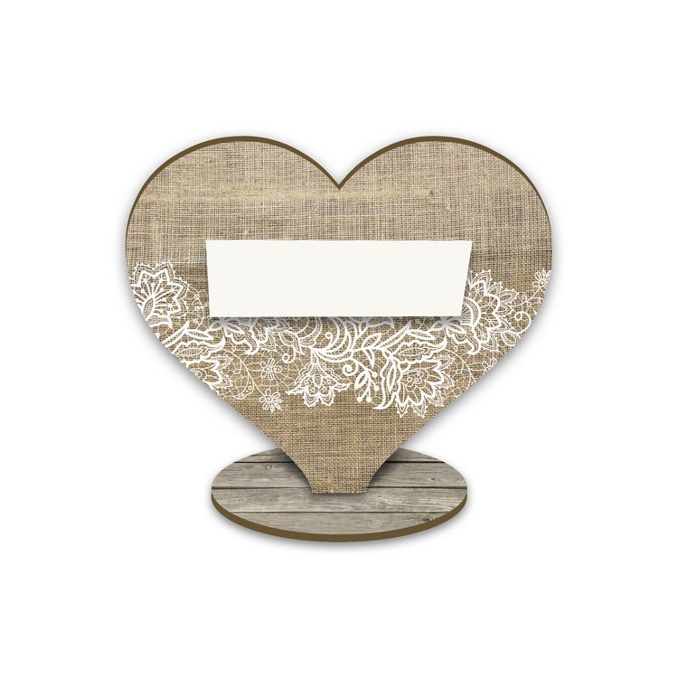 Produktbild: familiawedding 25 Tischkarten zur Hochzeit "Ja ich Will" Herz-Design