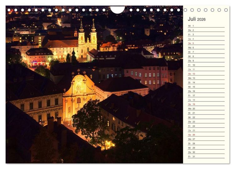Produktbild: Graz - Metropole der Steiermark (Wandkalender 2026 DIN A4 quer), CALVENDO Monatskalender
