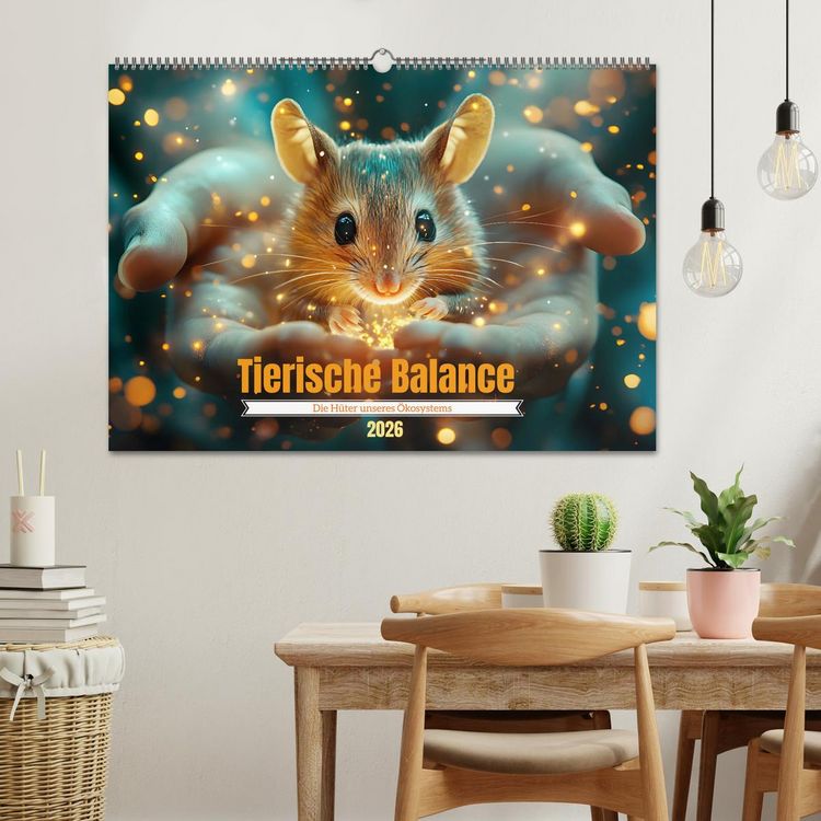 Produktbild: Tierische Balance (Wandkalender 2026 DIN A2 quer), CALVENDO Monatskalender