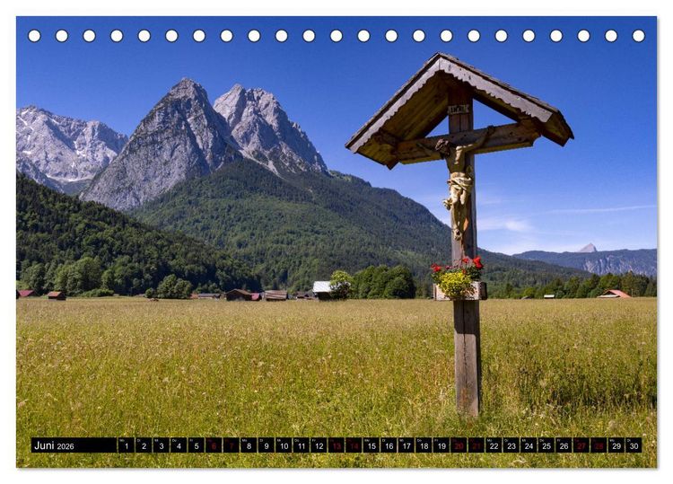 Produktbild: Werdenfelser Land (Tischkalender 2026 DIN A5 quer), CALVENDO Monatskalender