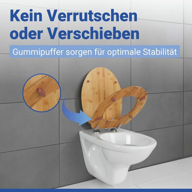 Produktbild: WC-Sitz Mod. Bambusa, Toilettensitz aus Bambus