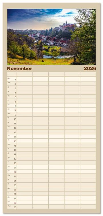 Produktbild: Familienplaner 2026 - Bautzen neu erleben - Monat f&uuml;r Monat urban eingefangen mit 5 Spalten (Wandkalender, 21 x 45 cm) CALVENDO
