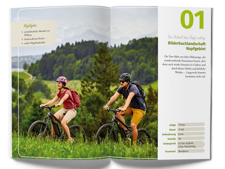 Produktbild: K&uuml;mmerly+Frey Raus und E-Biken Rundtouren Zentralschweiz &ndash; E-Bikef&uuml;hrer