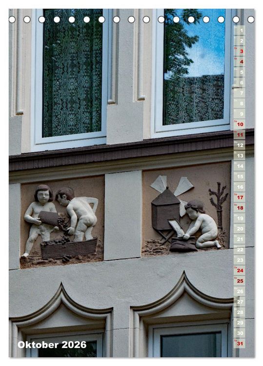 Produktbild: Fassadenk&uuml;nste (Tischkalender 2026 DIN A5 hoch), CALVENDO Monatskalender