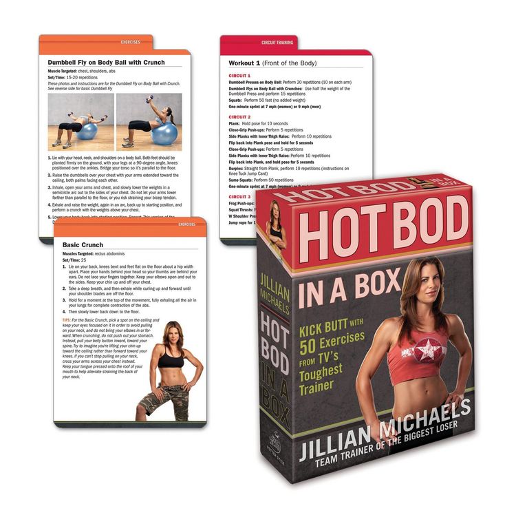 Produktbild: Jillian Michaels Hot Bod in a Box: Kick Butt with 50 Exercises from Tv's Toughest Trainer