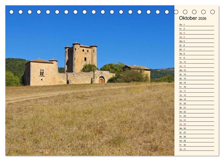 Produktbild: Katharerburgen - Entdeckungen im Pays Cathare (Tischkalender 2026 DIN A5 quer), CALVENDO Monatskalender