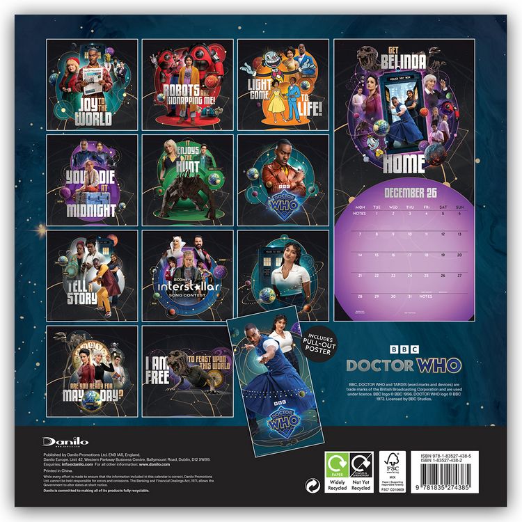 Produktbild: Doctor Who – 15. Doktor 2026 – Wandkalender