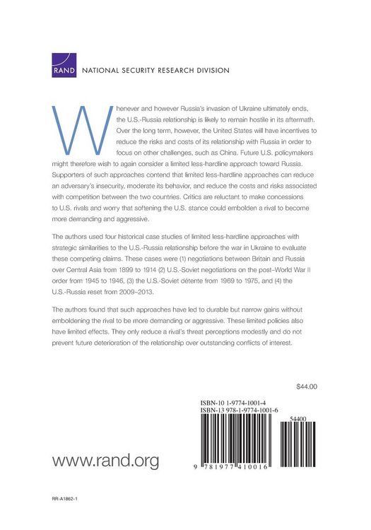 Produktbild: Future U.S. Peacetime Policy Toward Russia
