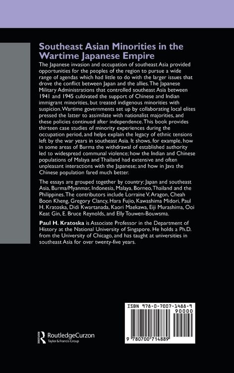 Produktbild: Southeast Asian Minorities in the Wartime Japanese Empire