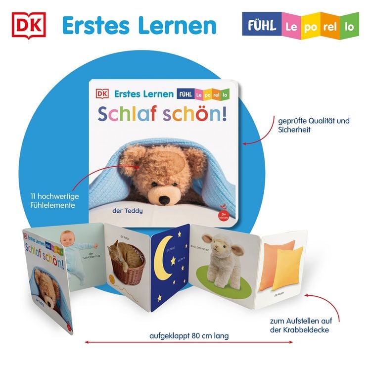Produktbild: Erstes Lernen F&uuml;hl-Leporello. Schlaf sch&ouml;n!