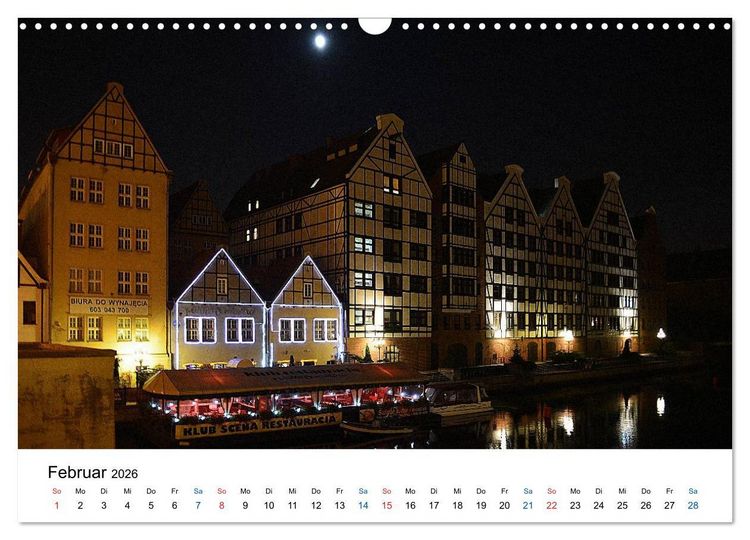 Produktbild: Das alte Danzig - Ein Stadtbummel am Abend (Wandkalender 2026 DIN A3 quer), CALVENDO Monatskalender