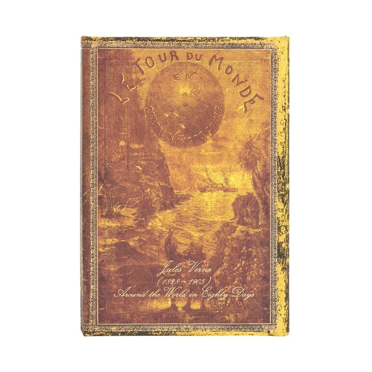 Produktbild: Hardcover Notizbuch Verne, Reise um die Erde, Mini, Liniert