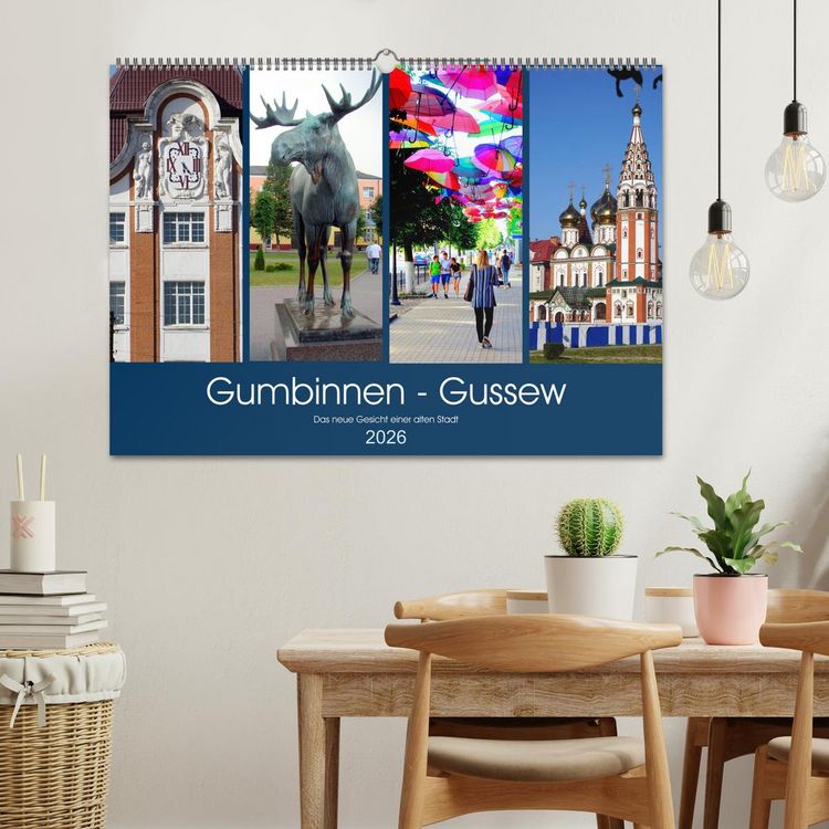 Produktbild: Gumbinnen - Gussew. Das neue Gesicht einer alten Stadt (Wandkalender 2026 DIN A2 quer), CALVENDO Monatskalender