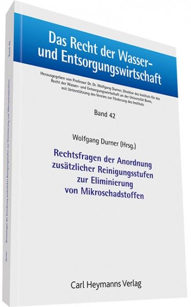 Produktbild: Rechtsfragen der Anordnung zus&auml;tzlicher Reinigungsstufen zur Erinnerung von Mikroschadstoffen