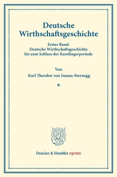 Produktbild: Deutsche Wirthschaftsgeschichte.
