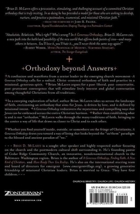 Produktbild: A Generous Orthodoxy