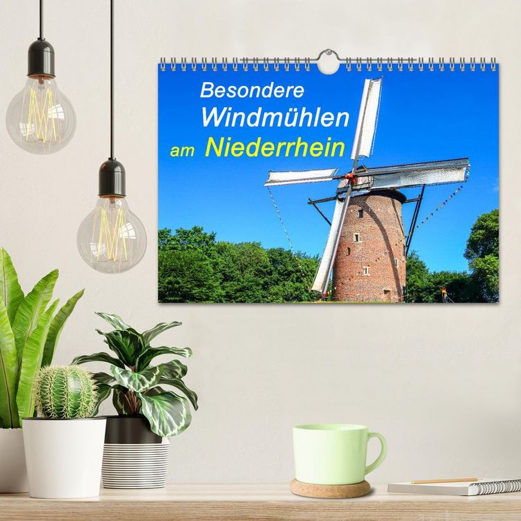 Produktbild: Besondere Windm&uuml;hlen am Niederrhein (Wandkalender 2026 DIN A4 quer), CALVENDO Monatskalender