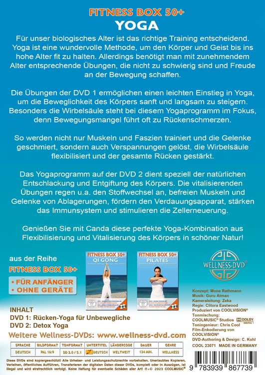 Produktbild: Fitness Box 50+ Yoga - Die besten Anf&auml;nger-&Uuml;bungen ohne Ger&auml;te [2 DVDs]