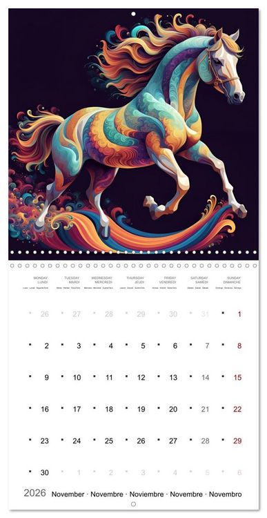 Produktbild: La joie animale (Calendrier mural carr&eacute; 2026 30x30 cm) Calendrier double avec une page pour vos prises de notes