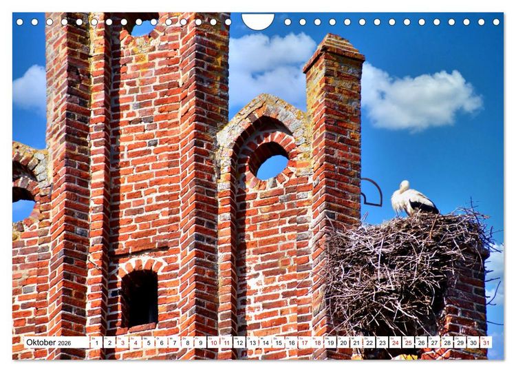 Produktbild: Die Kirche von M&uuml;hlhausen - Ein architektonisches Kleinod in Ostpreu&szlig;en (Wandkalender 2026 DIN A4 quer), CALVENDO Monatskalender