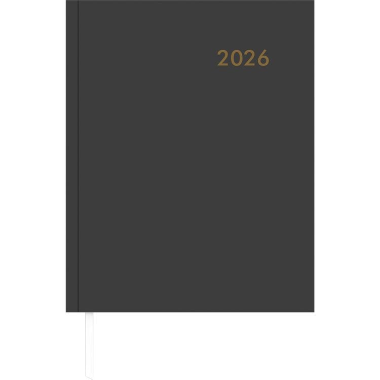 Produktbild: Wochenbuch anthrazit 2026 - Bürokalender 21x26,5 cm - 1 Woche auf 2 Seiten - mit Eckperforation und Fadensiegelung - Notizbuch - 728-0021