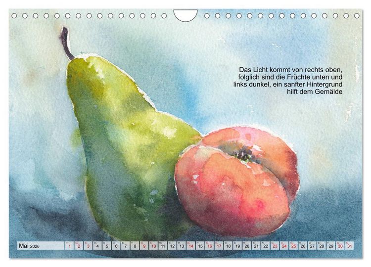 Produktbild: Mal mal Aquarell (Wandkalender 2026 DIN A4 quer), CALVENDO Monatskalender