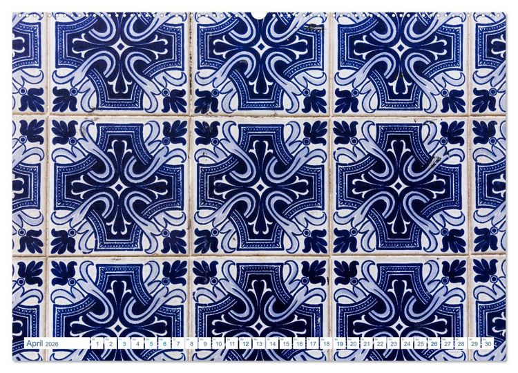 Produktbild: Fliesen von Lissabon (Wandkalender 2026 DIN A2 quer), CALVENDO Monatskalender