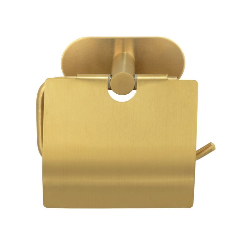 Produktbild: Turbo-Loc&reg; Toilettenpapierhalter mit Deckel Mod. Orea Gold Matt, Befestigen ohne bohren
