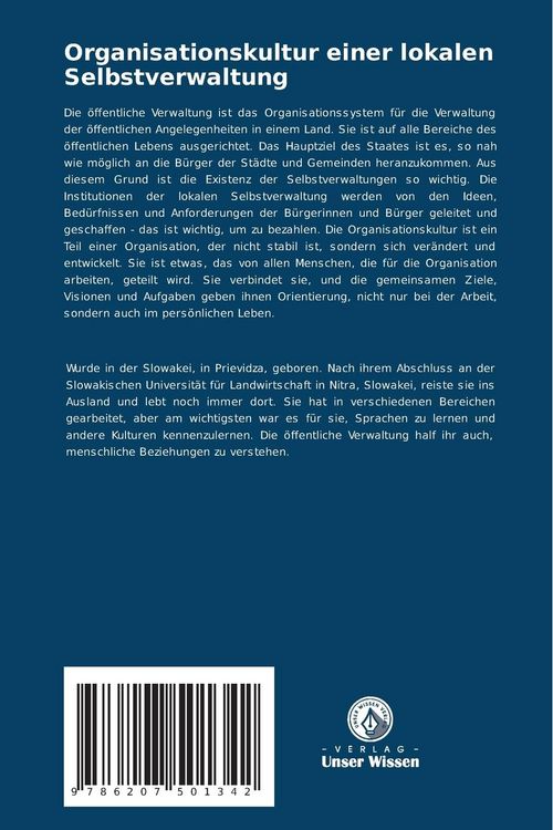 Produktbild: Organisationskultur einer lokalen Selbstverwaltung