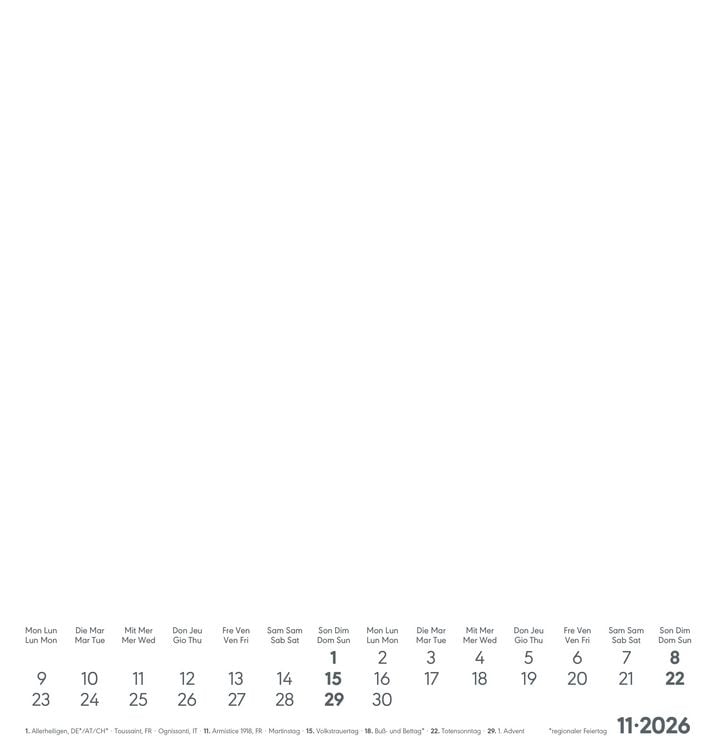 Produktbild: Kreativ-Kalender weiß 2026 - 21x22 cm - Foto, Malen, Basteln - datiert - Kreativkalender - Foto-Kalender - Alpha Edition