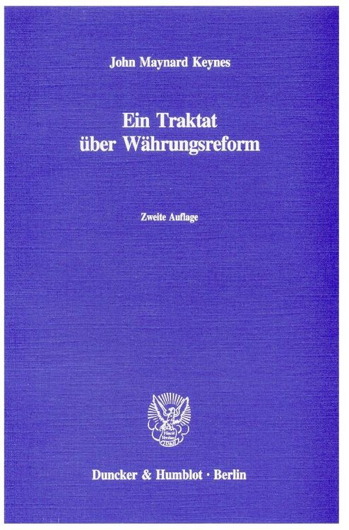 Produktbild: Ein Traktat &uuml;ber W&auml;hrungsreform