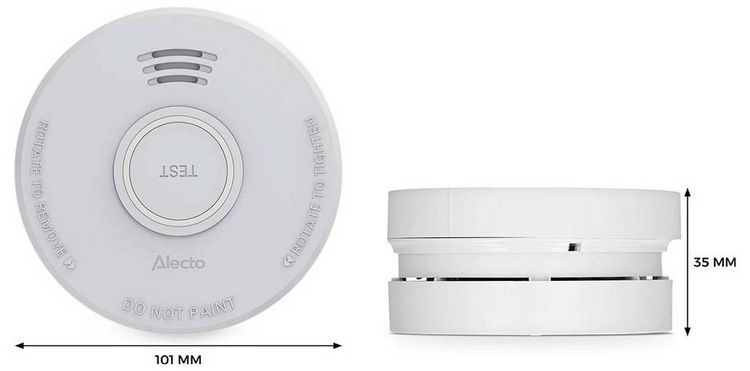 Produktbild: Alecto SD110 Rauchwarnmelder batteriebetrieben (&Oslash; x H) 101mm x 36mm