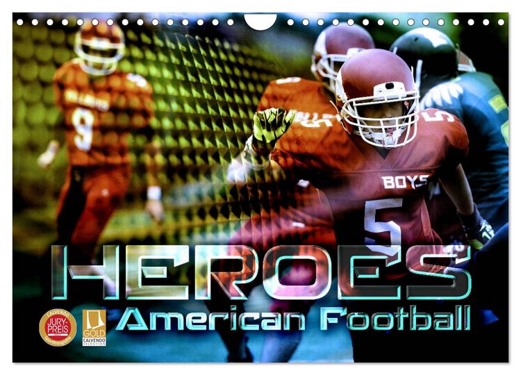 Produktbild: HEROES - American Football (Wandkalender 2026 DIN A4 quer), CALVENDO Monatskalender