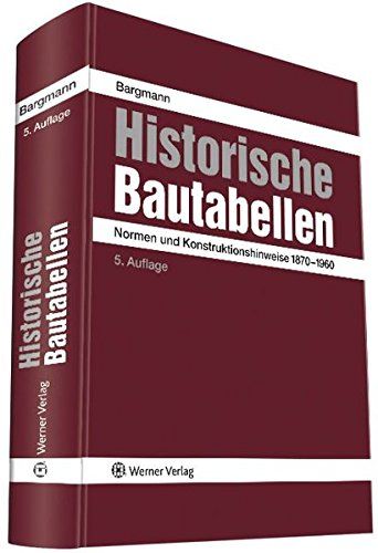 Produktbild: Historische Bautabellen